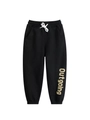Pantalon de jogging noir pour enfant avec imprimé Outgoing et cordon à la taille - 120cm / Noir