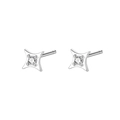 Minimalistische S925 sterling zilveren ster oorknopjes met fonkelende zirkoon stenen - Mini Ster Zirkonia Oorknopjes