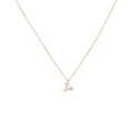 Détail du collier en argent S925 doré avec pendentif coeur asymétrique et zircons brillants - Or