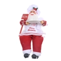 Standing Christmas Santa chef doll ornament with Merry Christmas apron and welcome sign - Sitting Style Chef