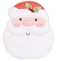 Cartoon Santa Claus tin box for Christmas gifts in red and white festive colors - Santa Claus