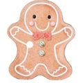 Gingerbread man shaped DIY ornament with red bow tie for Christmas decoration - Gingerbread Man