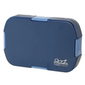 Fiambrera bento azul portátil con cuatro cierres y estampado Yummy Bento - Azul