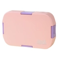 Fiambrera bento rosa y violeta con cuatro cierres laterales y diseño Yummy Bento - Rosa