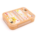 Boîte à bento orange style japonais à 4 compartiments avec motifs de sushi mignons - Orange (5 Emplacements)