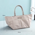 Borsa termica grande con trama venature del legno e altezza 36cm per picnic - Grande (25*21*18)
