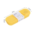 Set di posate portatile giallo con scatola forchetta cucchiaio e bacchette da viaggio - Coltello Cucchiaio Forchetta Bacchette Combo / Giallo