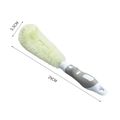Extendable 29cm grey bottle cleaning brush with 5.5cm wide flexible yellow bristles - Grey Handle Style