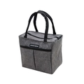 Sac isotherme gris avec poignées noires et poches avant pour transporter les repas - Petit / Gris