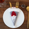 Portacubiertos de gnomo navideño en gris y blanco para decoración de mesa festiva - Bolsa de Cubiertos Sombrero Viejo Nórdico / Gris