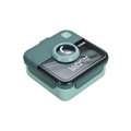 Portapranzo quadrato da 1000ml verde scuro e menta con posate e coperchio - Quadrato Verde