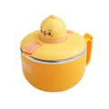Yellow chick 304 stainless steel lunch box with built-in timer and ergonomic handle - Chicken Pattern
