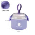 Portapranzo rotondo viola a più strati con motivo astronauta e altezza 12,5 cm - 1.1L Singolo Strato (Rivestimento in Plastica) / Blu