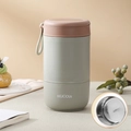 Pot isotherme en acier inoxydable 304 vert sauge et rose avec une sangle de transport - Style en acier inoxydable / Vert matcha