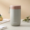 Tasse à soupe minimaliste en acier inoxydable 304 bicolore vert-gris et rose poudré - Style En Plastique / Vert matcha