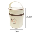 Sac isotherme crème pour boîte à lunch en inox avec motifs ours et castor mignons - Blanc Cassé (Sac Isotherme)