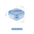Boîte à déjeuner bleue de 1100ml avec poignée et fermetures sécurisées - Bleu