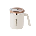 304 roestvrijstalen geïsoleerde koffiemok met deksel en handvat voor op kantoor - 450ml / Bruin