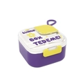 Boîte à déjeuner violette en acier 304 pour enfants avec poignée silicone et motifs fleurs - Acier Inoxydable Violet