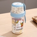 Sky blue 1070ml portable yogurt and cereal cup with top compartment and spoon - 1070ml / Sky Blue