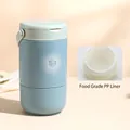 Sky blue and green portable insulated soup cup with food-grade PP liner and handle - 680ML / Blue Plastic Style