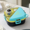 Boîte à bento poisson pour enfants bleu clair et jaune avec insert inox - Bleu
