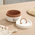 Tazza termica per zuppa in acciaio 304 beige e marrone con pratico manico - Plastica 380ml Marrone
