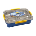 Boîte bento bleue à 4 compartiments en inox avec des autocollants d'astronaute - 0.95L 4 Grids Bleu - Style Astronaute