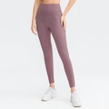 Leggings yoga a vita alta rosa antico con effetto sollevamento glutei e tessuto elastico - S / Viola profondo