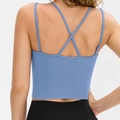 Débardeur de yoga bleu clair avec bretelles croisées dans le dos pour le fitness - 10/XL / Bleu