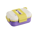 304 stainless steel lunch box for kids and adults in purple white and yellow design - Rectangular Stainless Steel Purple
