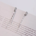 Silver drop earrings with sparkling micro-paved zircons and elegant long tassels - Single Left Ear