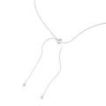 Collar minimalista de plata S925 con cadena de serpiente y cuenta corredera ajustable - Plata (Collar de Cordón con Perla Redonda Minimalista)