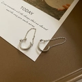 Ear cuff a doppio strato in argento S925 con elegante design a frange a catena - Ear Cuff a Doppio Strato con Nappa a Catena / Argento