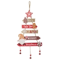 Adorno colgante de madera árbol de Navidad con hombre de jengibre y campanas - Estilo de Árbol Creativo