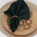 Ronds de serviette artisanaux en fibres naturelles tressées de style rustique épuré - Style en Rotin Tissé à la Main (ZWZ-NL-028)