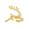 Polished golden reindeer napkin ring made of zinc alloy for elegant Christmas table decor - Gold Deer (Zinc Alloy Polished)
