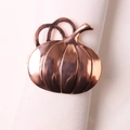 Rond de serviette citrouille en or rose poli pour une décoration de table festive - Style Citrouille Bronze Antique