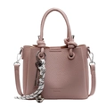 Chique roze emmertas met litchi-patroon, riem en decoratieve tasbedeltjes - Roze