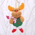Christmas reindeer plush ornament with green body, orange antlers, and red boots decoration - Reindeer Style