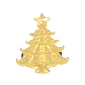 Servilletero de árbol de Navidad dorado con estrella para decoración festiva de mesas - Árbol de Navidad Grande de Aleación Dorada