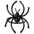 Rond de serviette araignée noir mat au design réaliste pour décoration Halloween - Noir