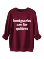 Detail eines burgunderroten Sweatshirts mit Rippbündchen und weichem Fleece-Futter - S / Burgunderrot