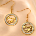 Goldene Mama-Herz-Halskette mit Zirkonia-Mikropflaster auf champagnerfarbenem Satin - Gold (B5903)