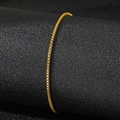 Minimalistisches Gold-Fußkettchen für Damen aus poliertem, hochwertigem Edelstahl-Design - Gold (C6305)