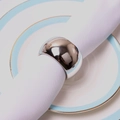 Dettaglio di un portatovagliolo in argento lucido su un tovagliolo e piatto in ceramica - Argento