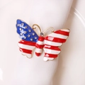 Servilletero mariposa bandera USA con esmalte y cristales brillantes - Diseño de Mariposa