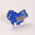 Servilletero con forma de mapa de Australia con esmalte azul y diseño de bandera strass - Estilo Mapa Australia