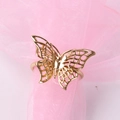 Elegant gold butterfly napkin ring with hollow mesh wings for banquet table setting - Hollow Mesh Butterfly (7)