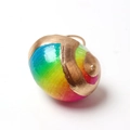 Portatovagliolo artistico a conchiglia con sfumatura colorata e trama a spirale - Stile Spirale Arcobaleno (4)